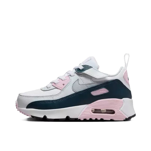 Little Kid's Nike Air Max 90 Easyon White/Wolf Grey-Pink Foam (IH1417 134)