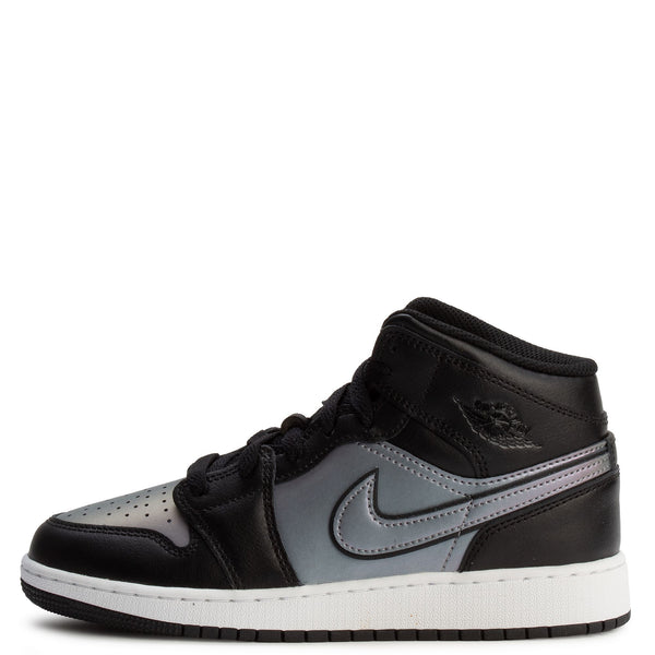 Big Kid's Jordan 1 Mid SE Black/Black-White (IH4106 010)
