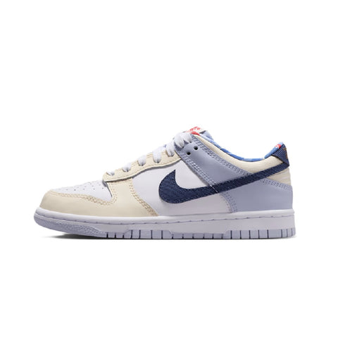 Big Kid's Nike Dunk Low White/Midnight Navy-White (IH7343 141)