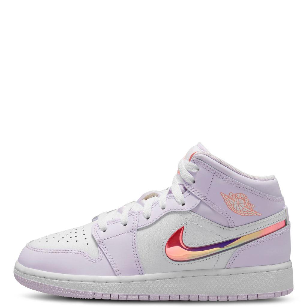 Big Kid's Jordan 1 Mid SE Barely Grape/Atomic Pink-White (IM4419 500)