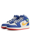 Big Kid's Jordan 1 Mid BG Racer Blue/Speed Red-Gold (IM6562 445)
