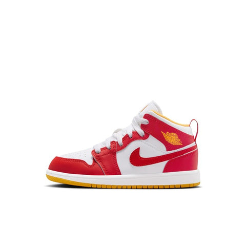 Little Kid's Jordan 1 Mid BP Speed Red/White-Gold (IM6563 624)