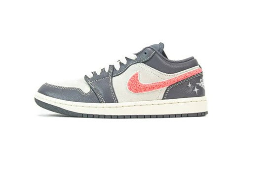 Women's Jordan 1 Low LT Graphite/Sail-Hot Punch (IM6565 014)