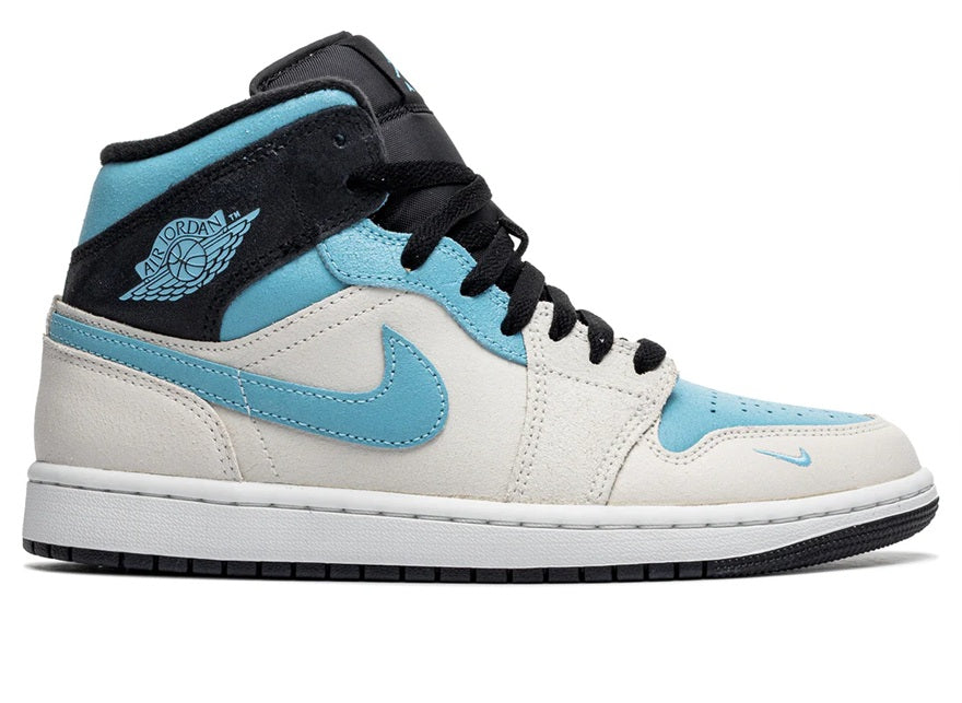 Men's Jordan 1 Mid SE Summit White/Blue Chill-Black (IM6567 121)