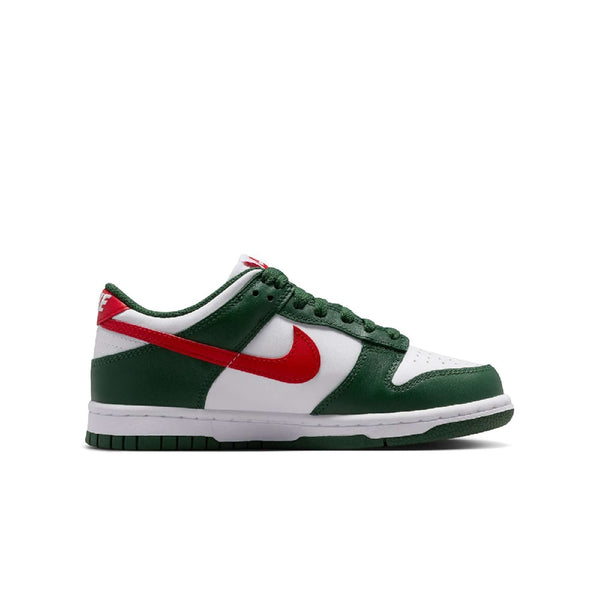 Big Kid's Nike Dunk Low BG FIR/University Red-White (IO7453 323)