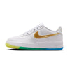 Big Kid's Nike Air Force 1 WC White/Metallic Gold-Soar (IR3538 100)