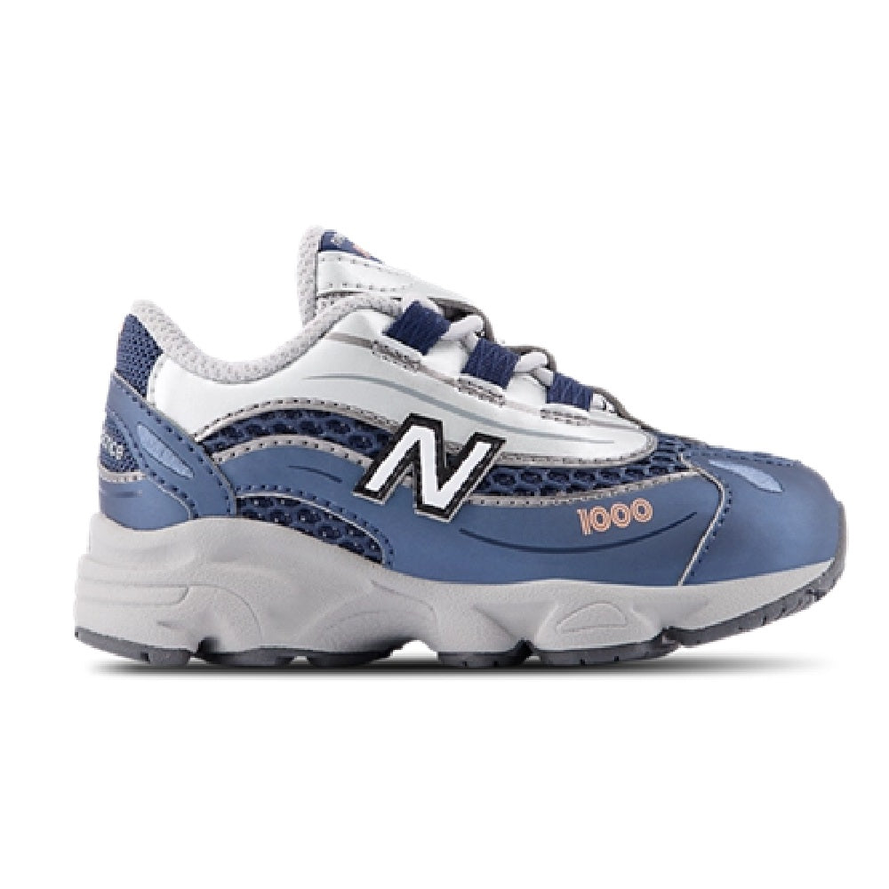Toddler's New Balance 1000 Bungee Lace Blue Grey (IV1000PK)