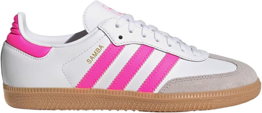 Big Kid's Adidas Samba OG FTWWHT/LUCPNK/Gum3 (JQ2831)