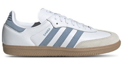 Women's Adidas Samba OG White/Aluminum/AshBlue (JS1391)
