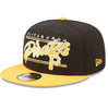 Men's New Era 9Fifty MLB Pittsburgh Pirates Team Script Black/Yellow Snapback (60268938) - OSFM