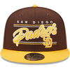 Men's New Era 9Fifty MLB San Diego Padres Team Script Brown/Gold Snapback (60268935) - OSFM