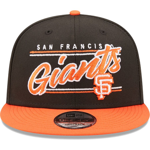 Men's New Era 9Fifty MLB San Francisco Giants Team Script Black/Orange Snapback (60268937) - OSFM