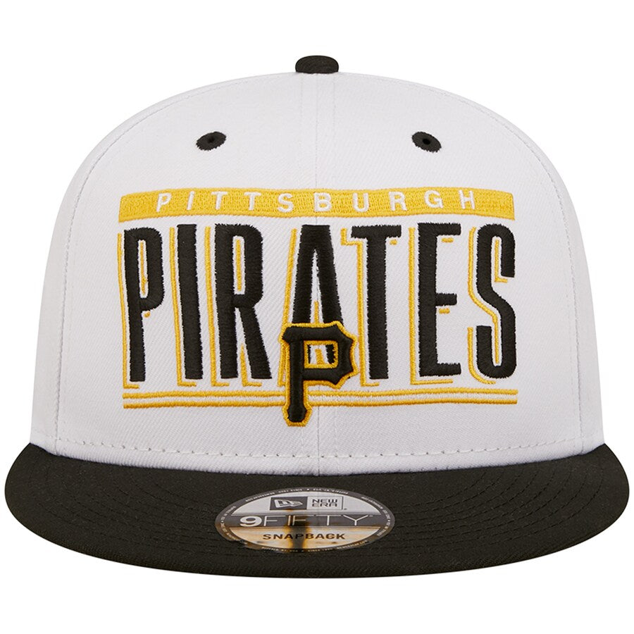 Men's New Era MLB 9Fifty Retro Title White/Black MLB Pittsburgh Pirates Snapback (60199863) - OSFA