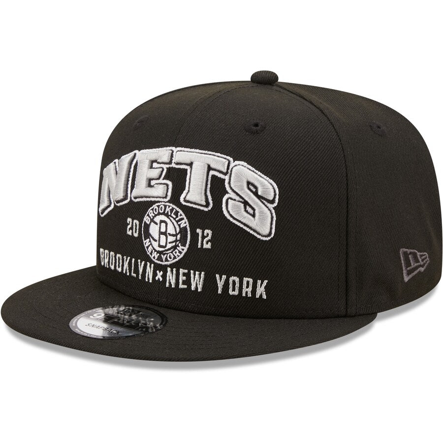 New Era 9Fifty NBA Brooklyn Nets Black/Black Stacked 2012 Snapback (60044269) - OSFM