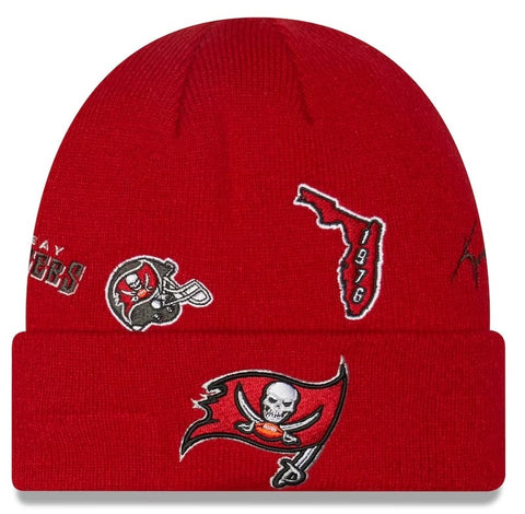 Men's New Era NFL Tampa Bay Buccaneers Knit Identity Red Knit Hat (60267999) - OSFM
