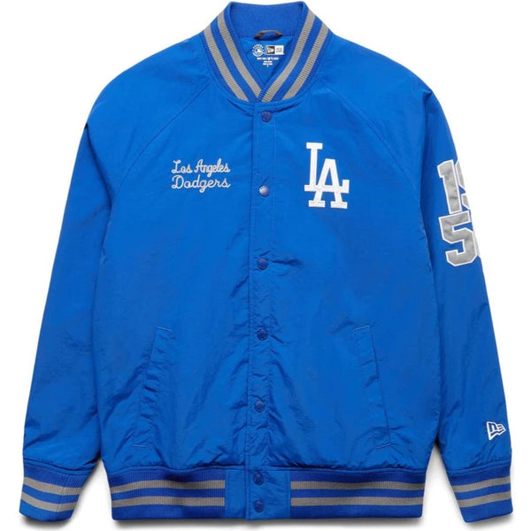 Men's New Era MLB Los Angeles Dodgers Royal Blue/Silver Warm Up Jacket