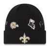 Men's New Era NFL New Orleans Saints Knit Identity Black Knit Hat (60268021) - OSFM