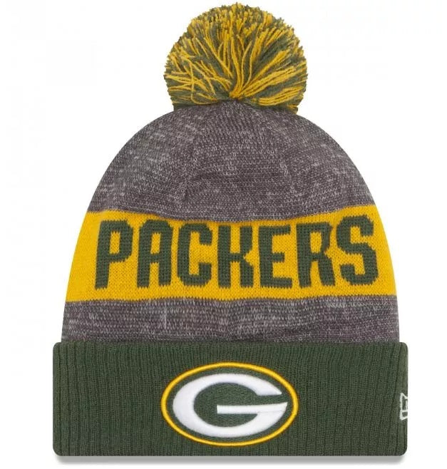 NFL16 SPORT KNIT Green Bay Packers Official Team Colors Sideline Beanie Winter Pom Knit Cap Hat OSFA 11289170 - OSFA