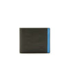 Men's Lacoste Baobab Green Print Color Block Billfold Leather Wallet - OSFA