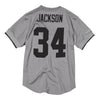 Men's Mitchell & Ness NFL Los Angeles Raiders 1988 Bo Jackson Grey Mesh Jersey