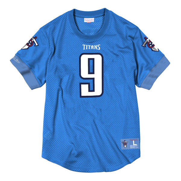 Men's Mitchell & Ness NFL Tennessee Titans 1999 Steve McNair Light Blue Mesh Jersey