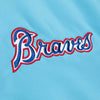 Men's Mitchell & Ness Light Blue MLB Atlanta Braves Heavyweight Satin Jacket