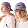 Men's Lacoste Neva Purple Oversized Crocodile Strapback Cap - OSFA