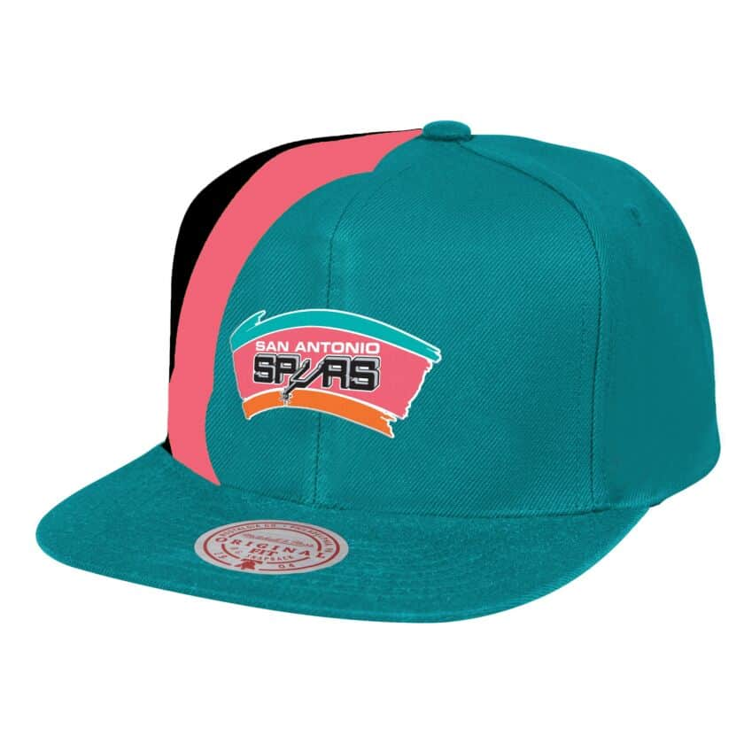 Mitchell & Ness Teal San Antonio Spurs NBA Retroline HWC Snapback - OSFA