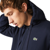 Men's Lacoste Navy Blue/Navy Blue Sport Lightweight Bi-Material Hoodie