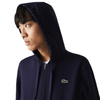 Men's Lacoste Navy Blue/Navy Blue Sport Lightweight Bi-Material Hoodie