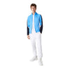 Men's Lacoste Argentine Blue/Navy Blue Classic Fit Color Block Long Sleeve Full-Zip Jacket