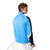 Men's Lacoste Argentine Blue/Navy Blue Classic Fit Color Block Long Sleeve Full-Zip Jacket