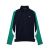 Men's Lacoste Navy Blue/Green Classic Fit Color Block Long Sleeve Full-Zip Jacket