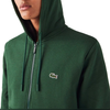 Men's Lacoste Green Kangaroo Pocket Fleece Hoodie Sweatshirt