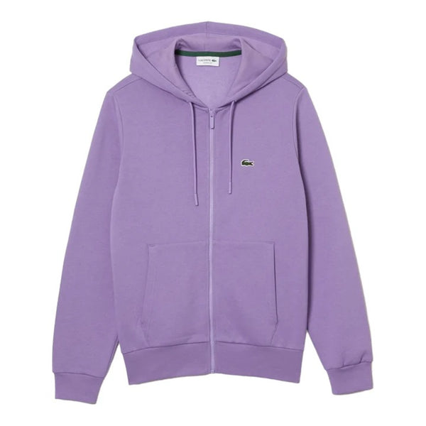 Men's Lacoste Purple Kangaroo Pocket Fleece Hoodie Sweatshirt