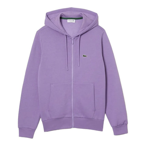 Men's Lacoste Purple Kangaroo Pocket Fleece Hoodie Sweatshirt