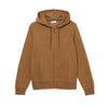 Men's Lacoste Brown Kangaroo Pocket Fleece Hoodie Sweatshirt