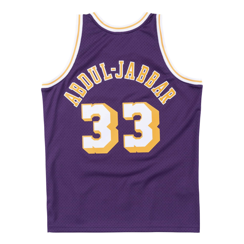 Mitchell & Ness Purple/Yellow NBA Los Angeles Lakers #33 Kareem Abdul-Jabbar Swingman Jersey