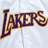 Men's Mitchell & Ness NBA Los Angeles Lakers White Lightweight Satin Jacket