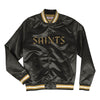 Men's Mitchell & Ness NFL New Orleans Saints Black Lightweight Satin Jacket