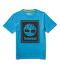 Men's Timberland Sea Of Belize/Black SS Stack Logo T-Shirt