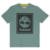 Men's Timberland Balsam Green/Black SS Stack Logo T-Shirt