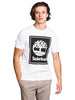 Men's Timberland White/Black SS Stack Logo T-Shirt