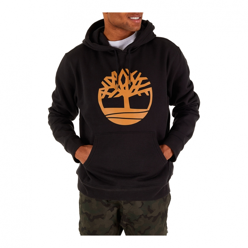 Men s Timberland Black Wheat Boot Tree Logo Pullover Hoodie The