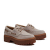 Women's Timberland Stone Street Platform Boat Shoe Light Purple Suede (TB0A2GVF AJG)