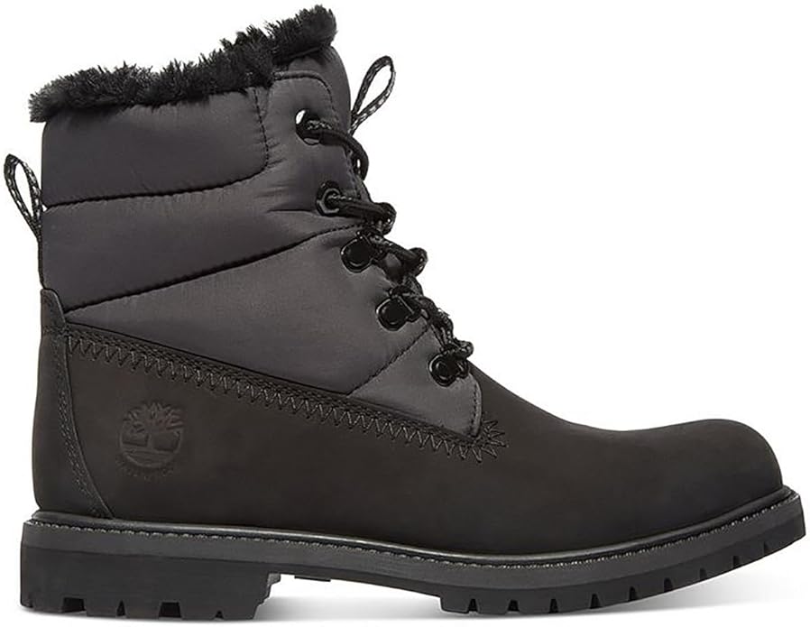 Women's Timberland 6 In Warm Lined Boot Black Nubuck (TB0A2K8P 001)