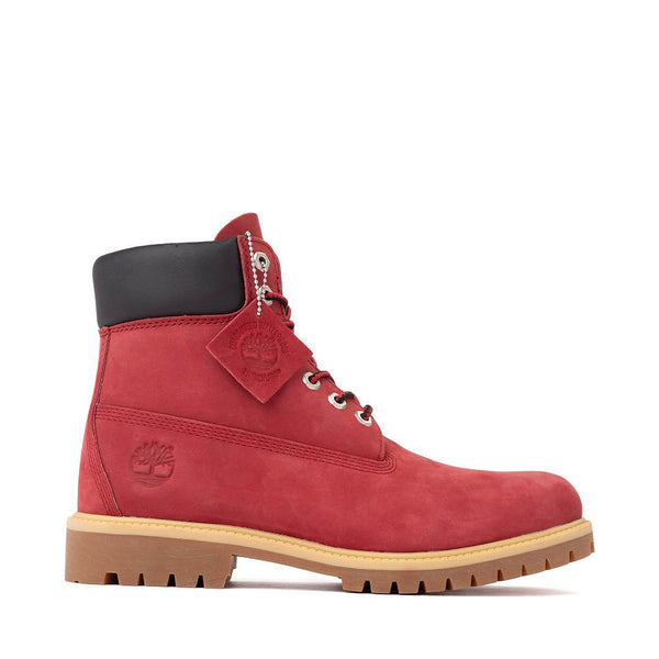 Men's Timberland Prem. 6In Lace Waterproof Boot Dark Red Nubuck (TB0A41MW EQ1)