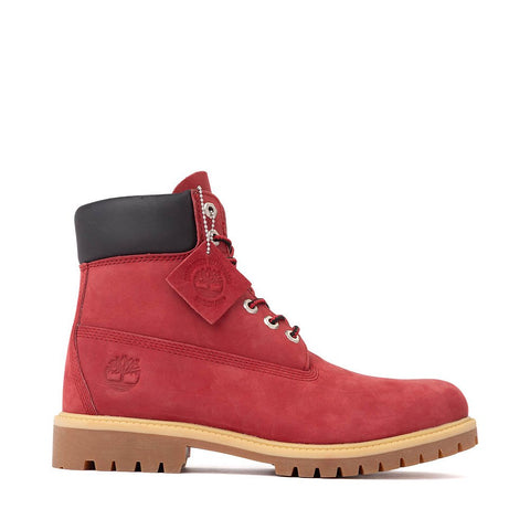 Men's Timberland Prem. 6In Lace Waterproof Boot Dark Red Nubuck (TB0A41MW EQ1)