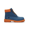 Big Kid's Timberland Premium 6 In Lace Medium Dark Blue Nubuck (TB0A6BET EP2)