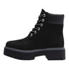 Women's Timberland Stone Street 6in WP Black Nubuck Platform Boot (TB1A5RH5 015)